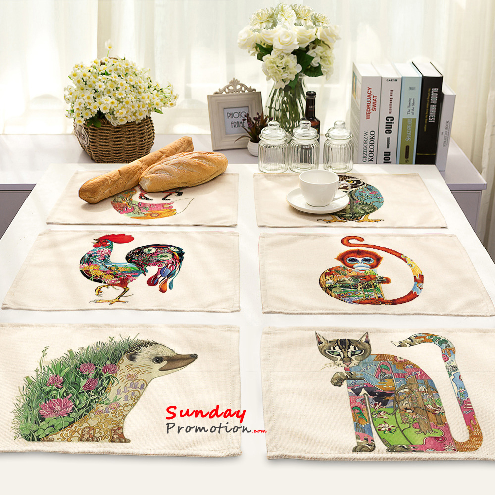 Heat Resistant Washable Fabric Placemats Stylish Quality Canvas