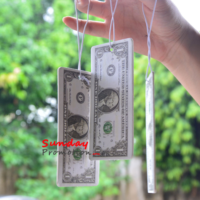 Custom Paper Air Freshener Manufacturers USA Dollar Shape 20