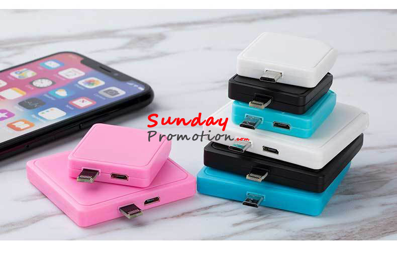 Mini Portable Phone Charger for Promotional Gifts Logo Power Banks 1000mAh