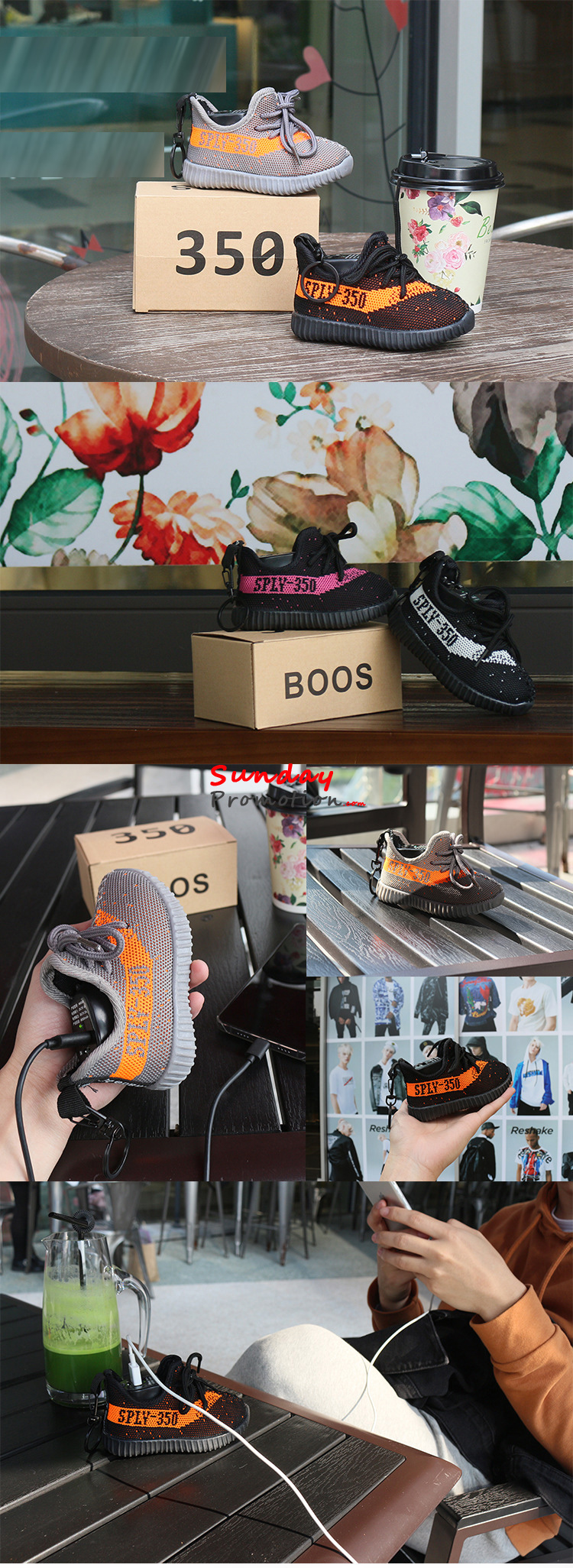 Sneaker Power Banks 350 Shoes Design Phone Charger