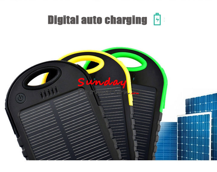 Custom Outdoor Solar Power Charger Waterproof Power Banks Bulk