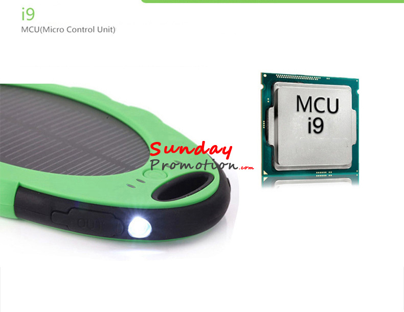 Promotional Solar Power Bank Custom Logo Cell Phone Charger for Android