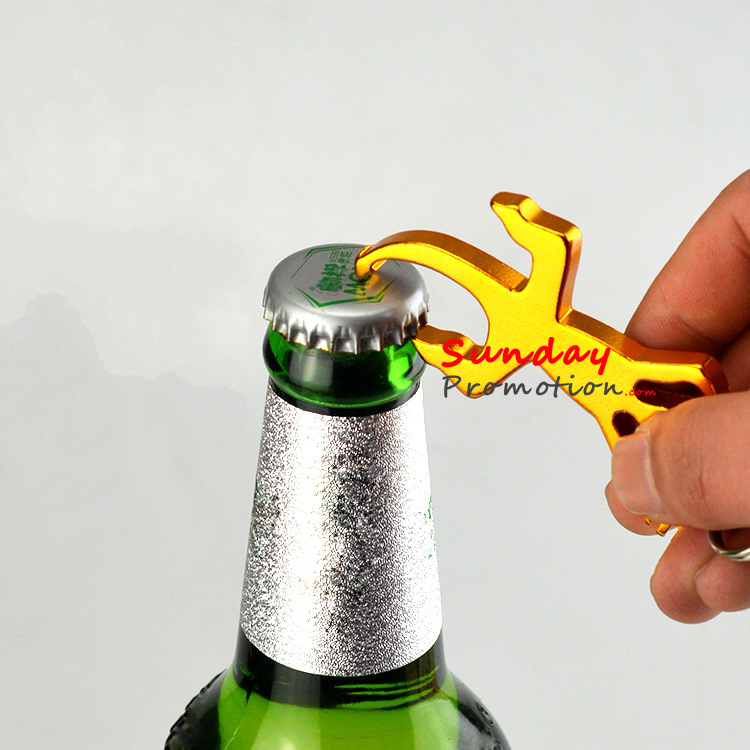 Custom Keychain Bottle Opener Lizard Shape Metal Keychain