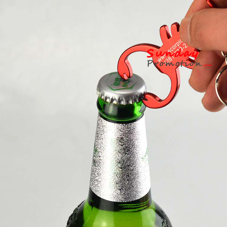 Opener Keychain Alloy Shaped Soft Drinks Beverage Bottle Openers