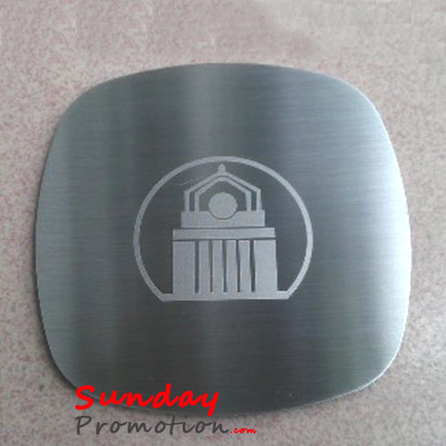 Logo Metal Coaster Wholesale Laser Engraved Aluminium Coaster Sets