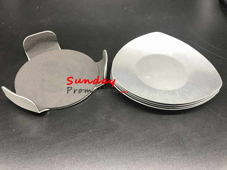 Metal Blank Coasters Wholesale Aluminium Holder with Coaster Set