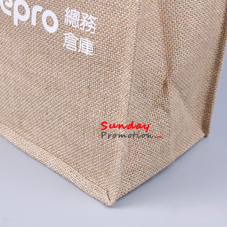 Eco-Friendly Reusable Jute Burlap Shopping Bags Custom Logo Totes