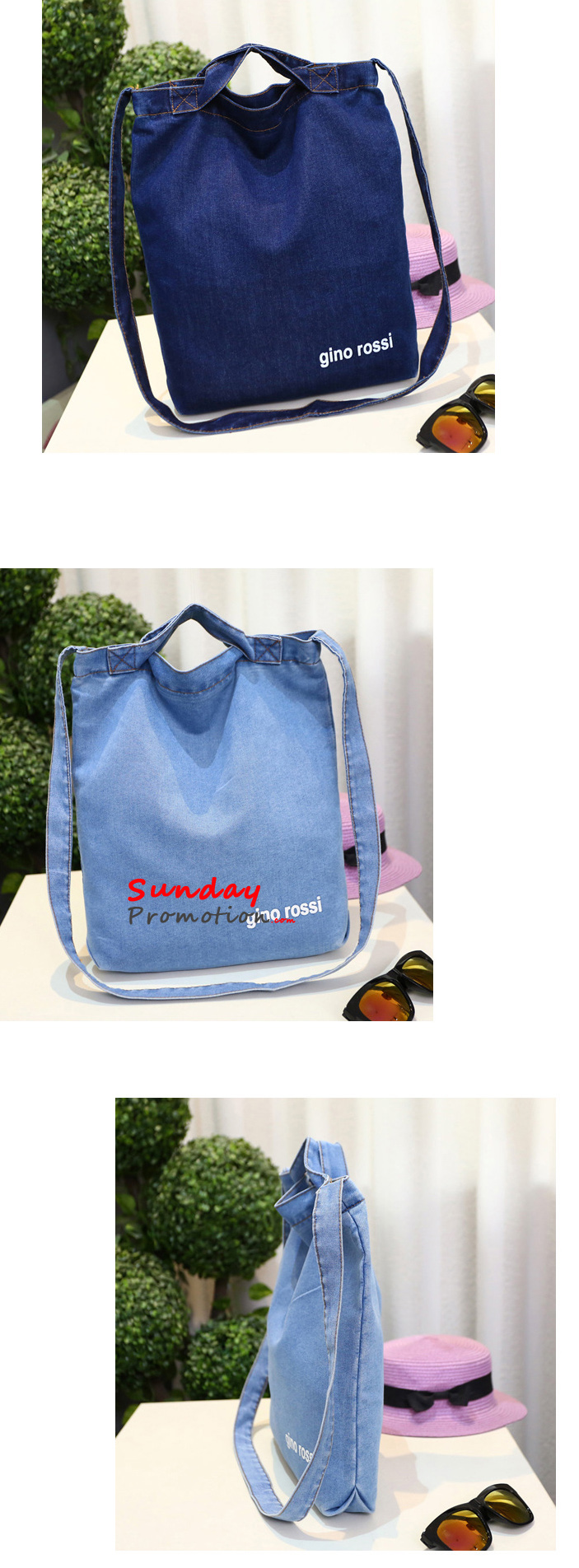 Promotional Denim Handbags for Women Custom Totes Maker