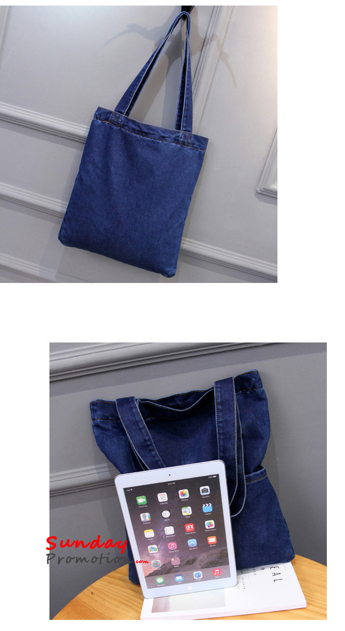 Custom Logo Tote Bags UK Denim Pockets Bags Cheap for Promotion