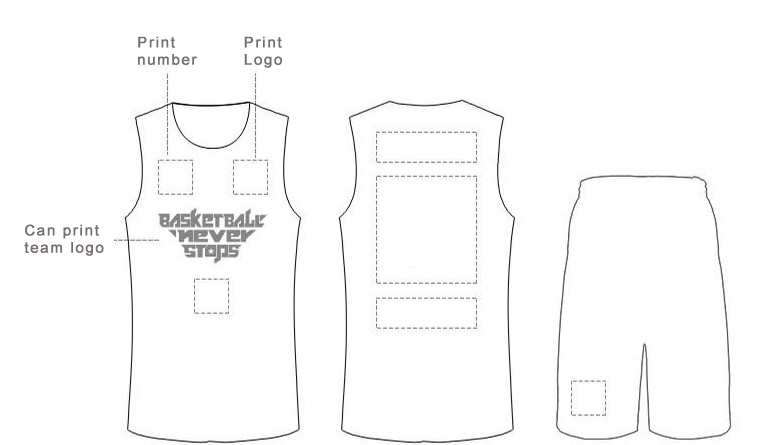Cheap Custom Basketball Jerseys Logo Print Uniform Online Supplier 6