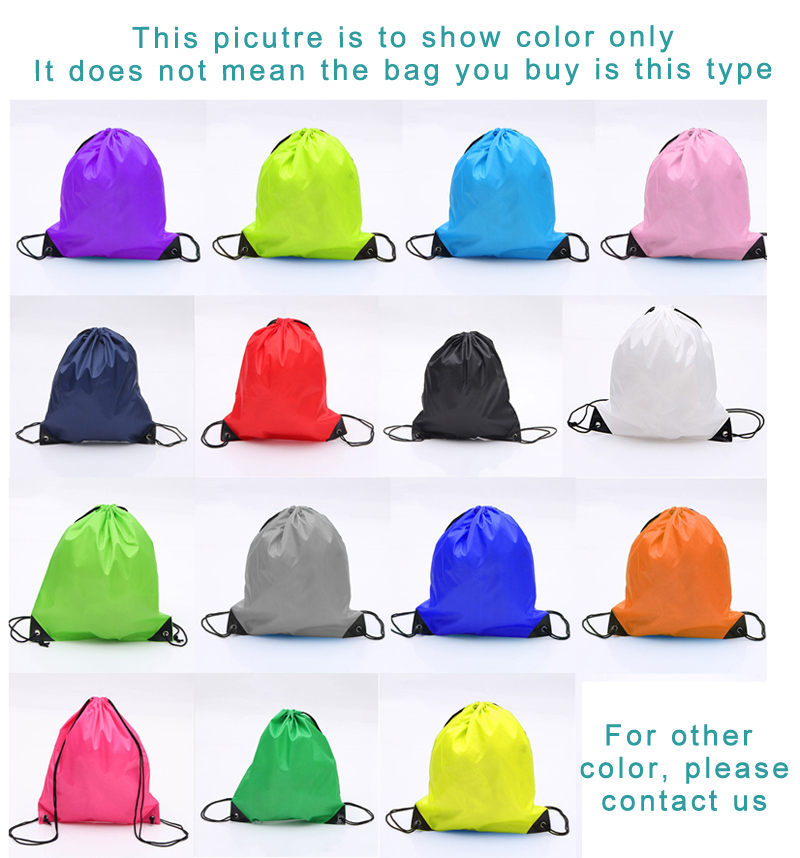 Custom Drawstring Backpack with Logo Cheap Price 190T Nylon Big 3 1
