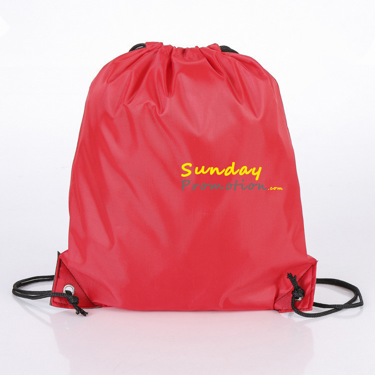 Custom Drawstring Backpack with Logo Cheap 210D Nylon Small 5 1