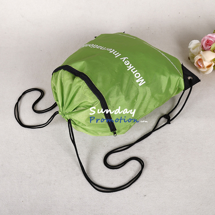 Custom Made Backpacks with Logo Drawstring Mesh Bags 210D 9 1