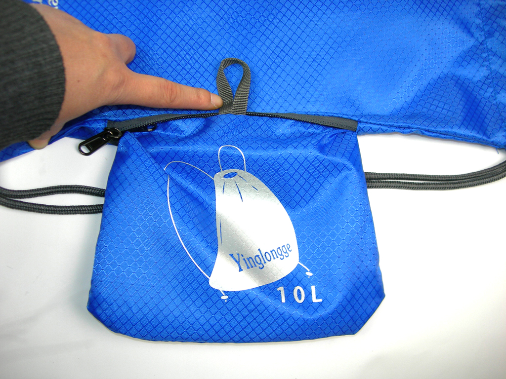 Custom Made Backpacks with Logo Foldable Custom Drawstring 300D 10 1