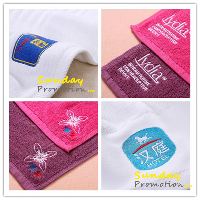 Custom Logo Towels for Promotion Embroidered towels Personalized 4