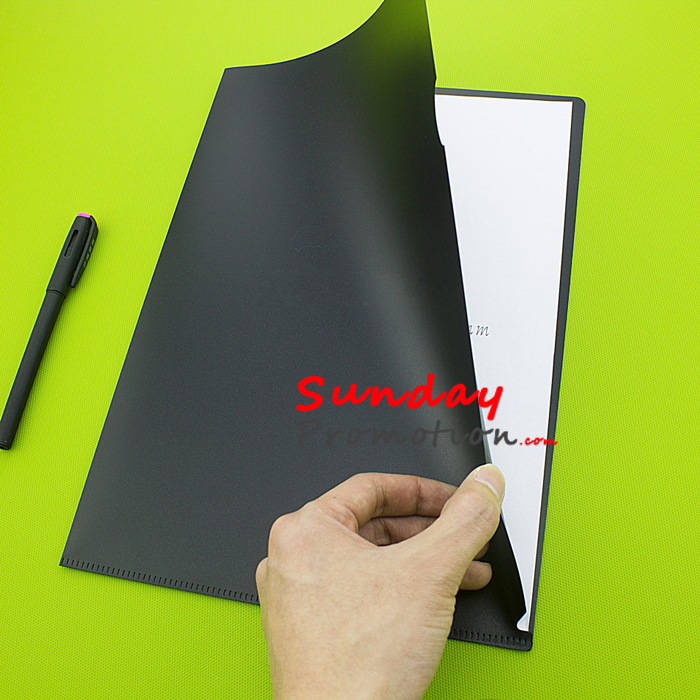 Custom Made Folders Black Printed Single Pocket Folders Bulk 0.2mm