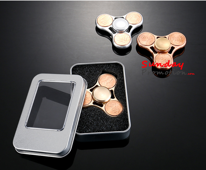 Wholesale Quality Tri-Spinner Hand Spinner Toy Metal US Dollar Shape 10