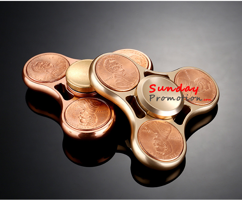 Wholesale Quality Tri-Spinner Hand Spinner Toy Metal US Dollar Shape 10