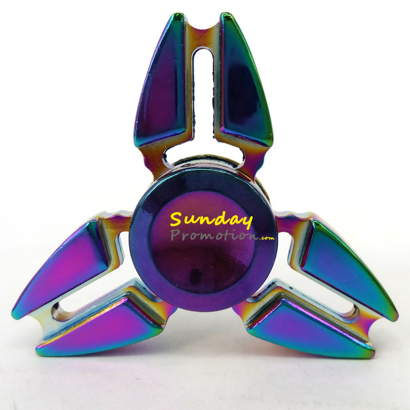 Custom Fidget Spinner Hand Toy Rainbow Color Tri Spinner Factory 15