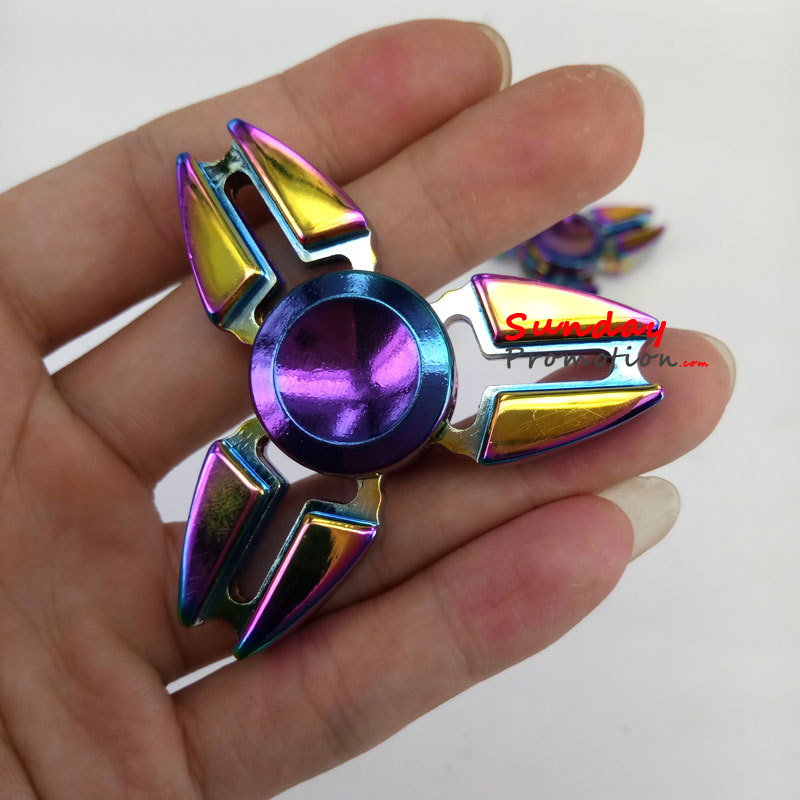 Custom Fidget Spinner Hand Toy Rainbow Color Tri Spinner Factory 15