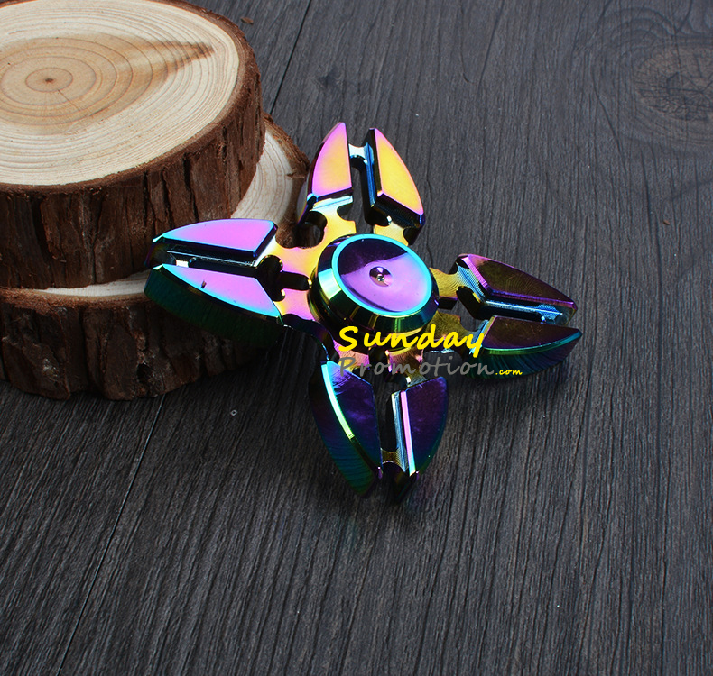 Custom Fidget Spinner Hand Toy Rainbow Color 4 Leaves Hand Spinner 17