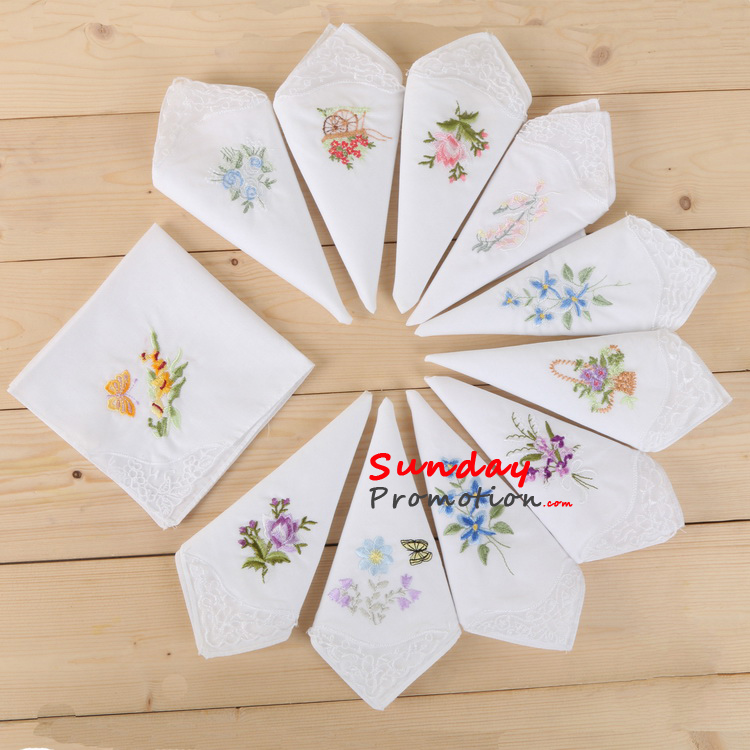 Wholesale Embroidered Handkerchief Custom Handkerchief with Logo