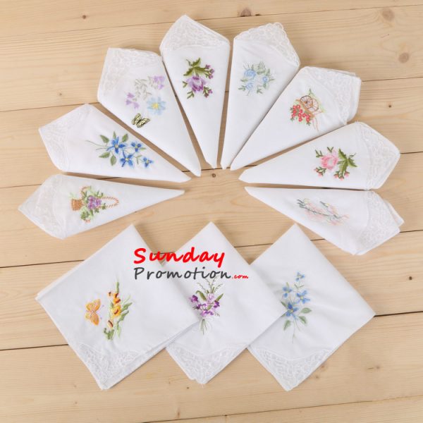 Wholesale Embroidered Handkerchief Custom Handkerchief with Logo