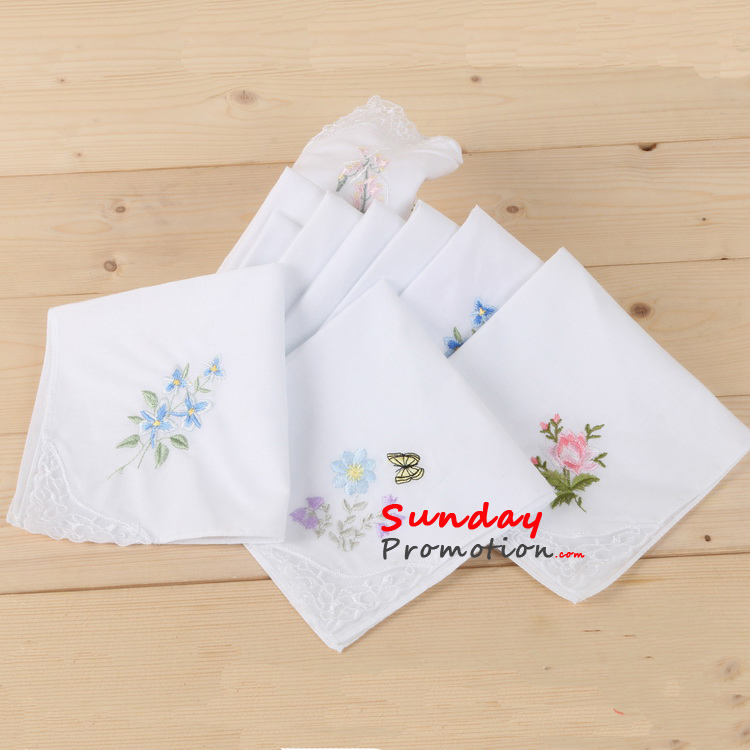 Wholesale Embroidered Handkerchief Custom Handkerchief with Logo