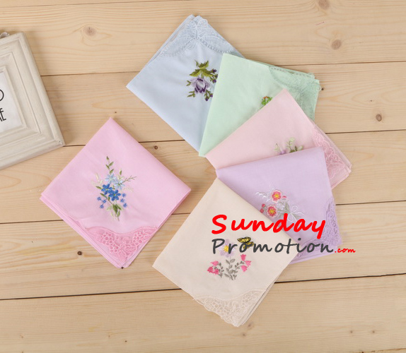 Custom Monogrammed Handkerchief with Lace Bridal Handkerchief 2