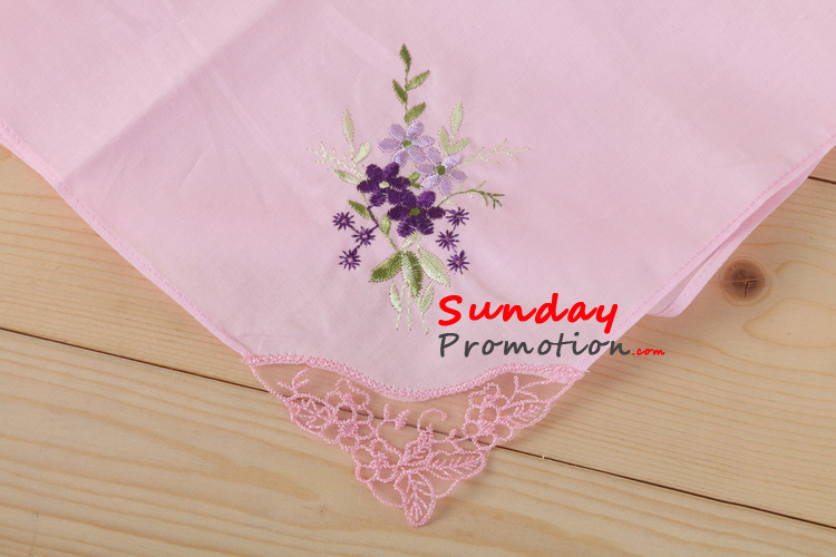 Custom Monogrammed Handkerchief with Lace Bridal Handkerchief 2