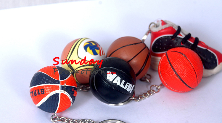 Custom Basketball Keychain with Logo Print for Gifts
