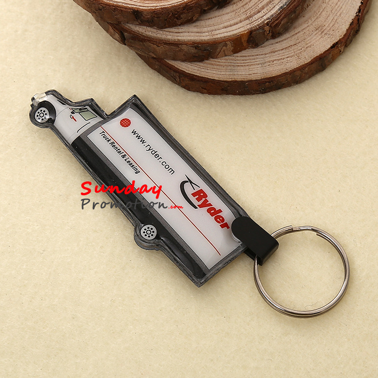 Custom Mini Led Flashlight Keychain for Promotion Gifts Truck Shape 19