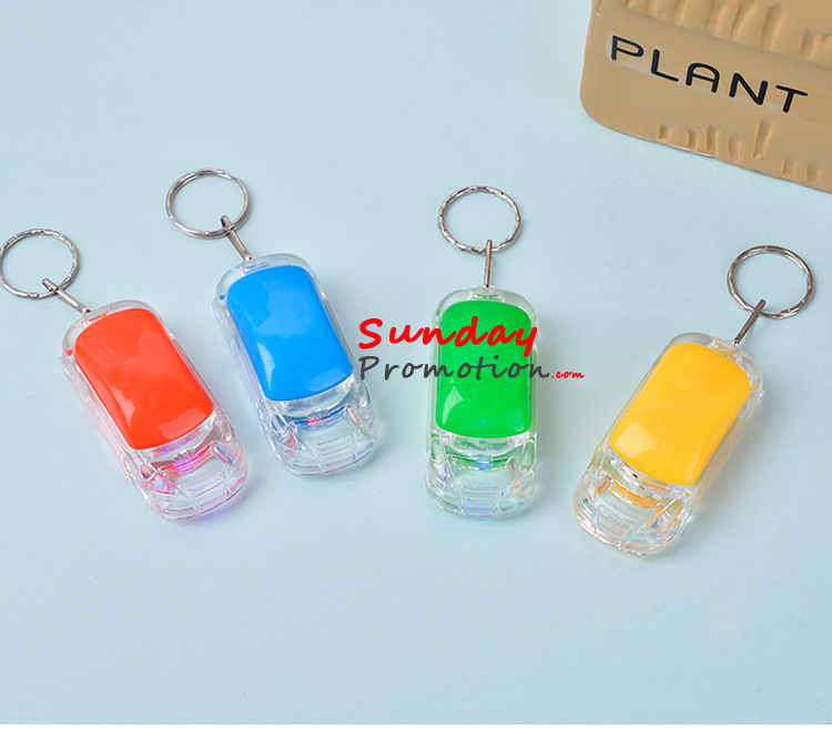 Custom Promotional Flashlight LED Keychain with Light Car Shape 25