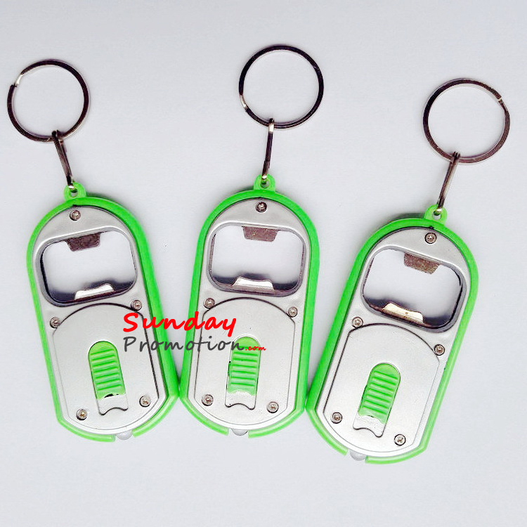 Custom Promotion LED Flashlight Key Light With Bottle Opener Keychain 215