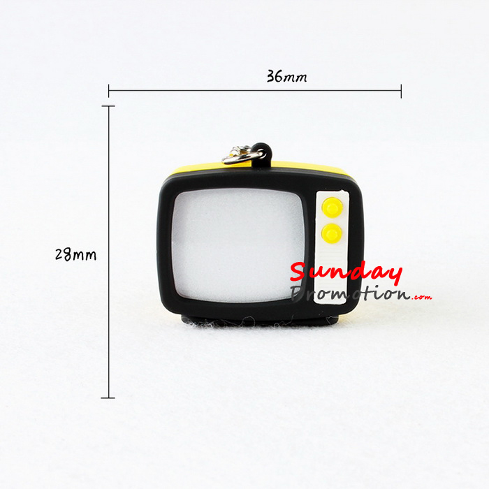 Custom Television LED Flashlight Keychains for Promotion Mini TV Key Light