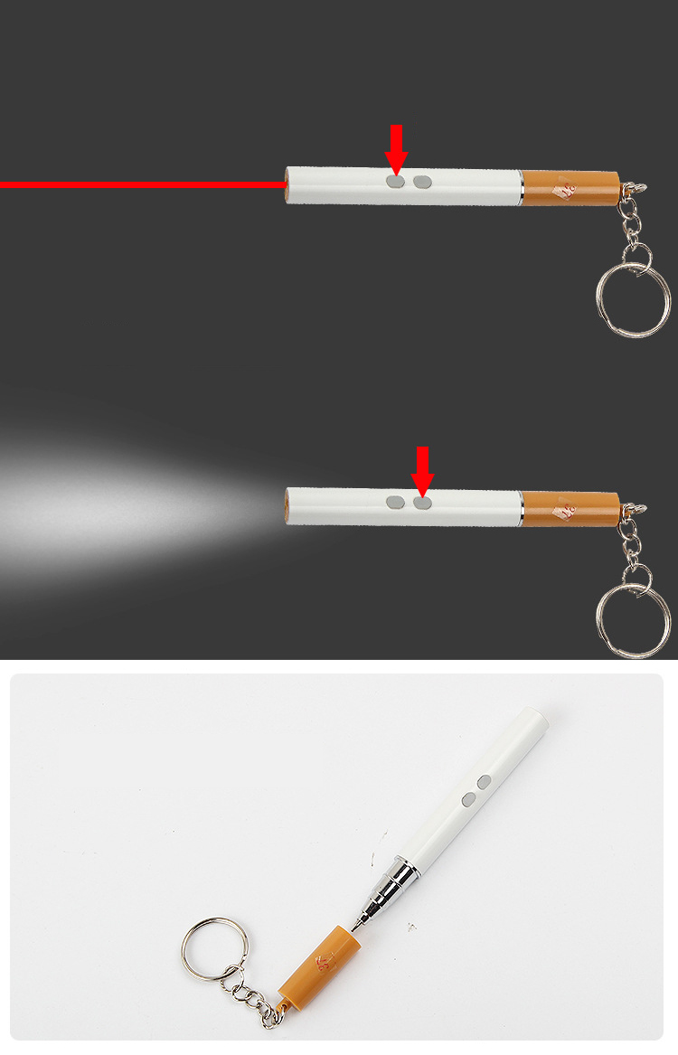 Cigarette Laser Keychain with LED Powerful Laser Pointer Pen for Promo