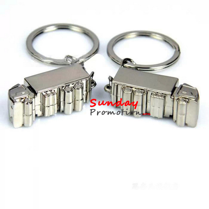 Logo Truck Keychains Custom Business Keyrings for Promotion Gifts