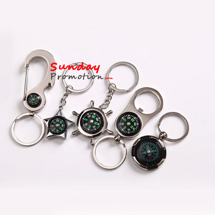 Metal Engravable Compass Keychain Bulk for Promotional Gifts 337