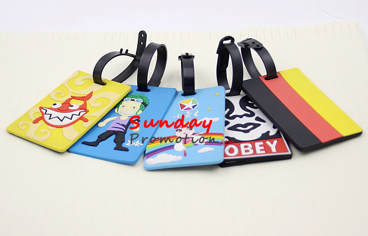 Custom Soft Luggage Tag Complicate 2D Embossed Travel Tag