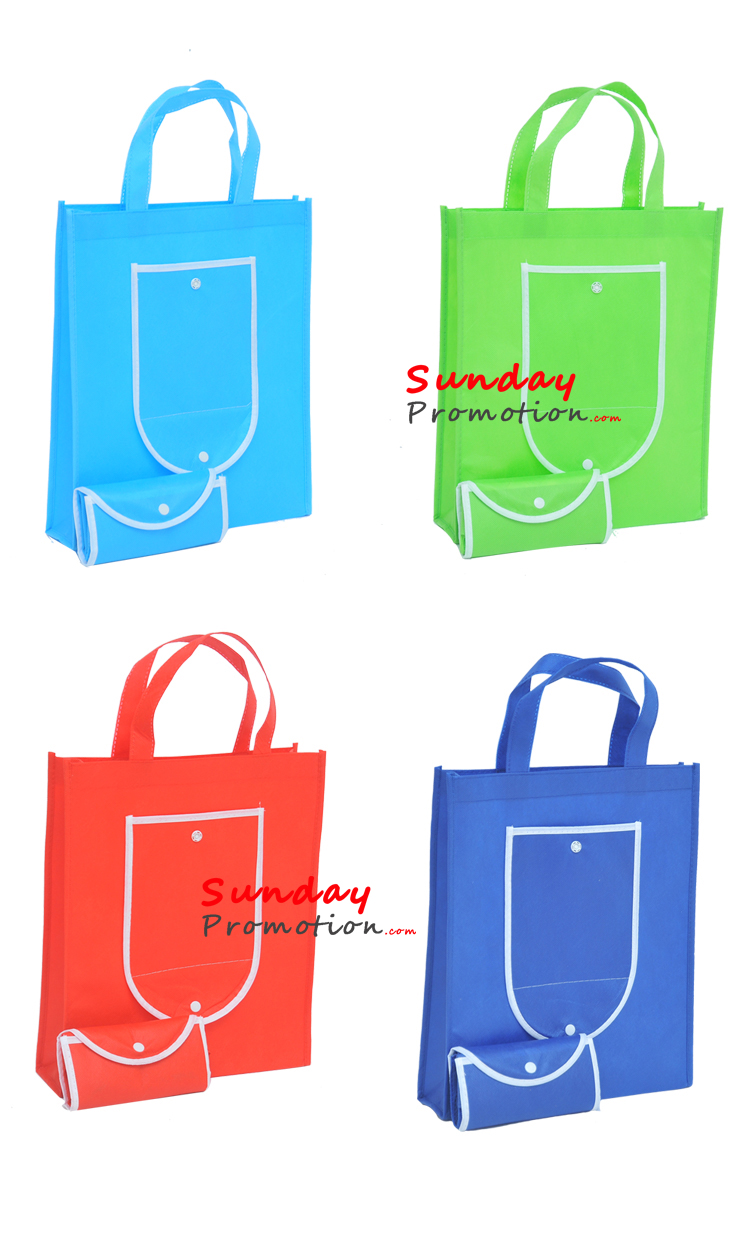 Custom Foldable Non Woven Bag with Pocket Free Shipping 33*26cm 
