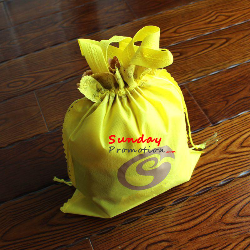 Custom Mini Drawstring Non Woven Bag for Candy Lace Up 20*25cm