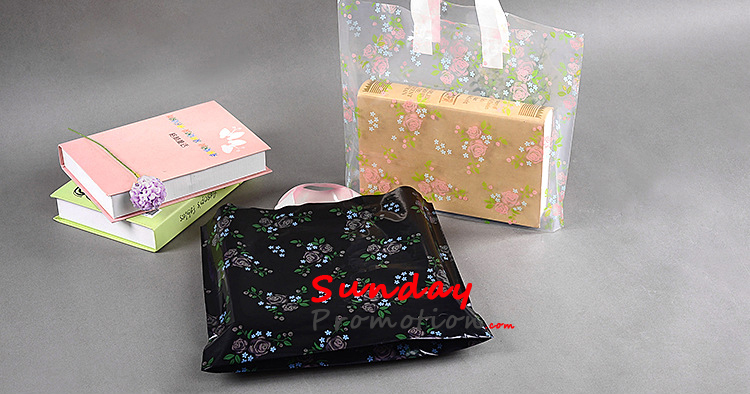 Black Plastic Bag Wholesale Promotional Plastic Bags with Logo Print