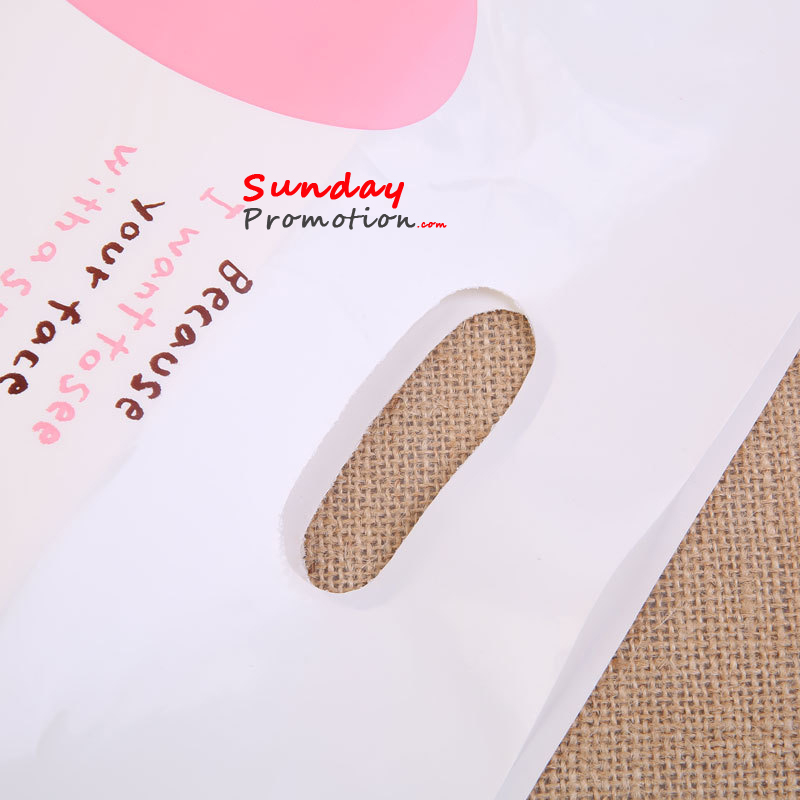 Eco-Friendly Die Cut Handle Plastic Bag with Logo Cheap For Customized