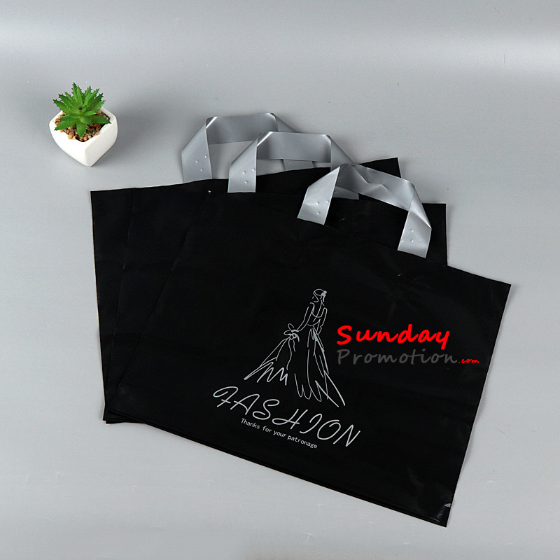 Plain Plastic Bags for Custom Printing Black Polyethylene Bags for Retail Store