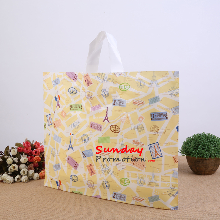 Custom Made Plastic Shopper Bags Cheap Branded Retail Bags Wholesale