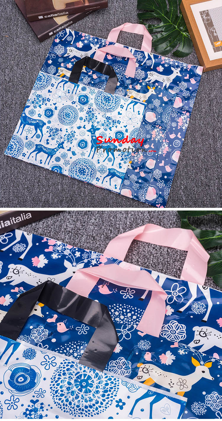 Blue Deer Design Custom Logo Plastic Bag Supplier Online