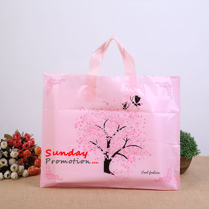 Frosted Poly Retail Bags Wholesale Custom Loop Handle Plastic Bags Online