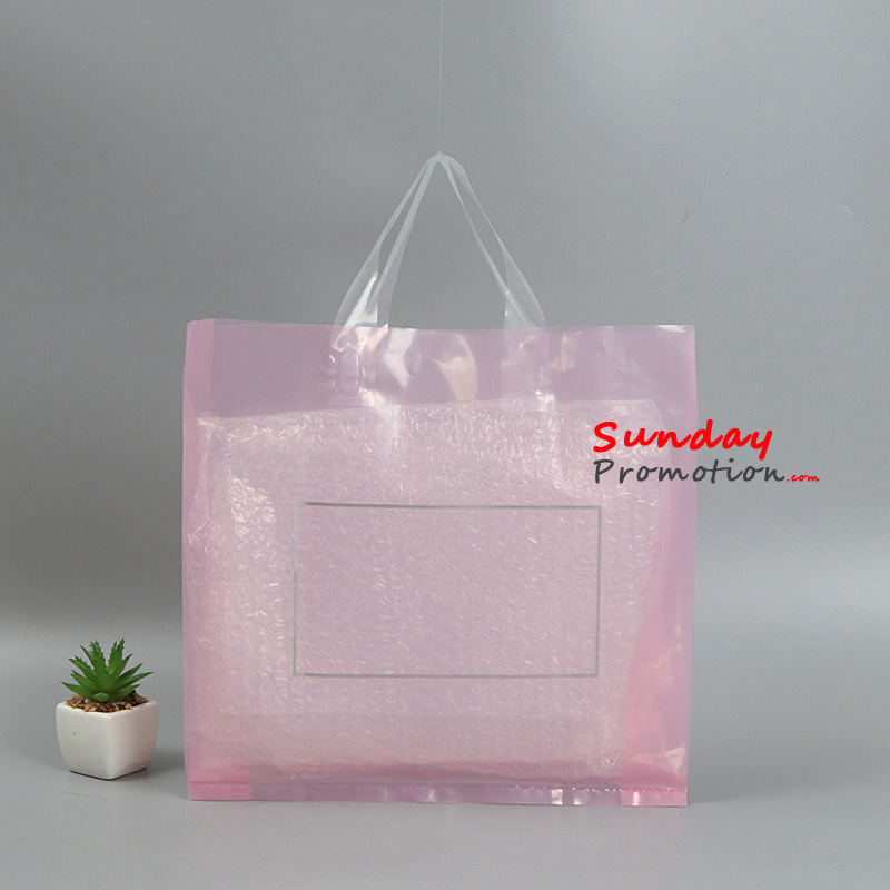 Plain Frosted Plastic Shopping Bags for Grocery Merchandise with Logo