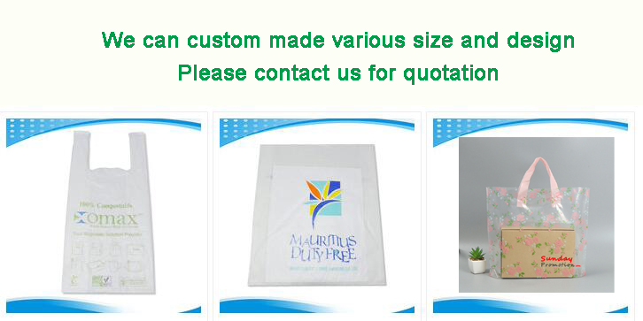 Custom Logo Plastic Bags Full Biodegradable Corn Starch Material