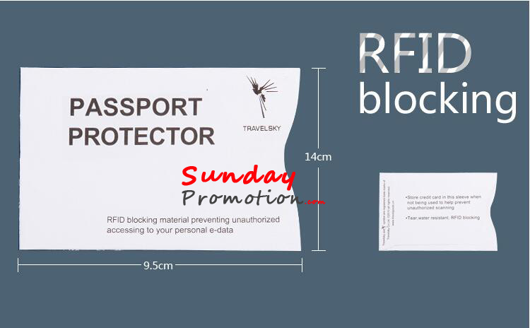 Custom RFID Passport Shield Password Scanner Blocker with Print